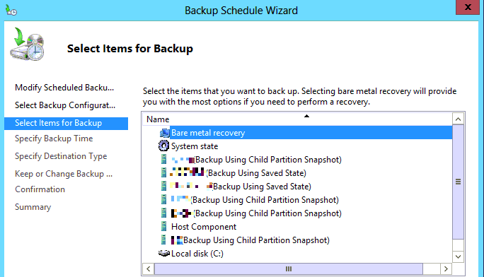 Windows backup
